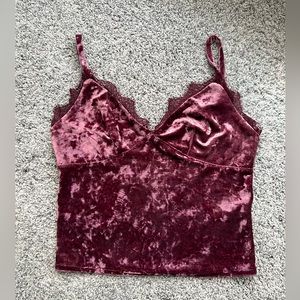 Forever 21 Velvet Lace Tank